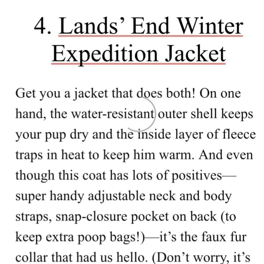 Land’s End expedition fur WARM fleece lined coat TULIP Personalized resistant S